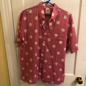 Men’s size medium Levi’s pink polka dot button up